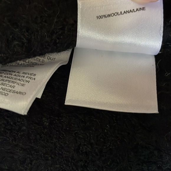 Kasper Open Front Colorblock Cardigan Womens Medium Black White Wool Old Money - Picture 8 of 10